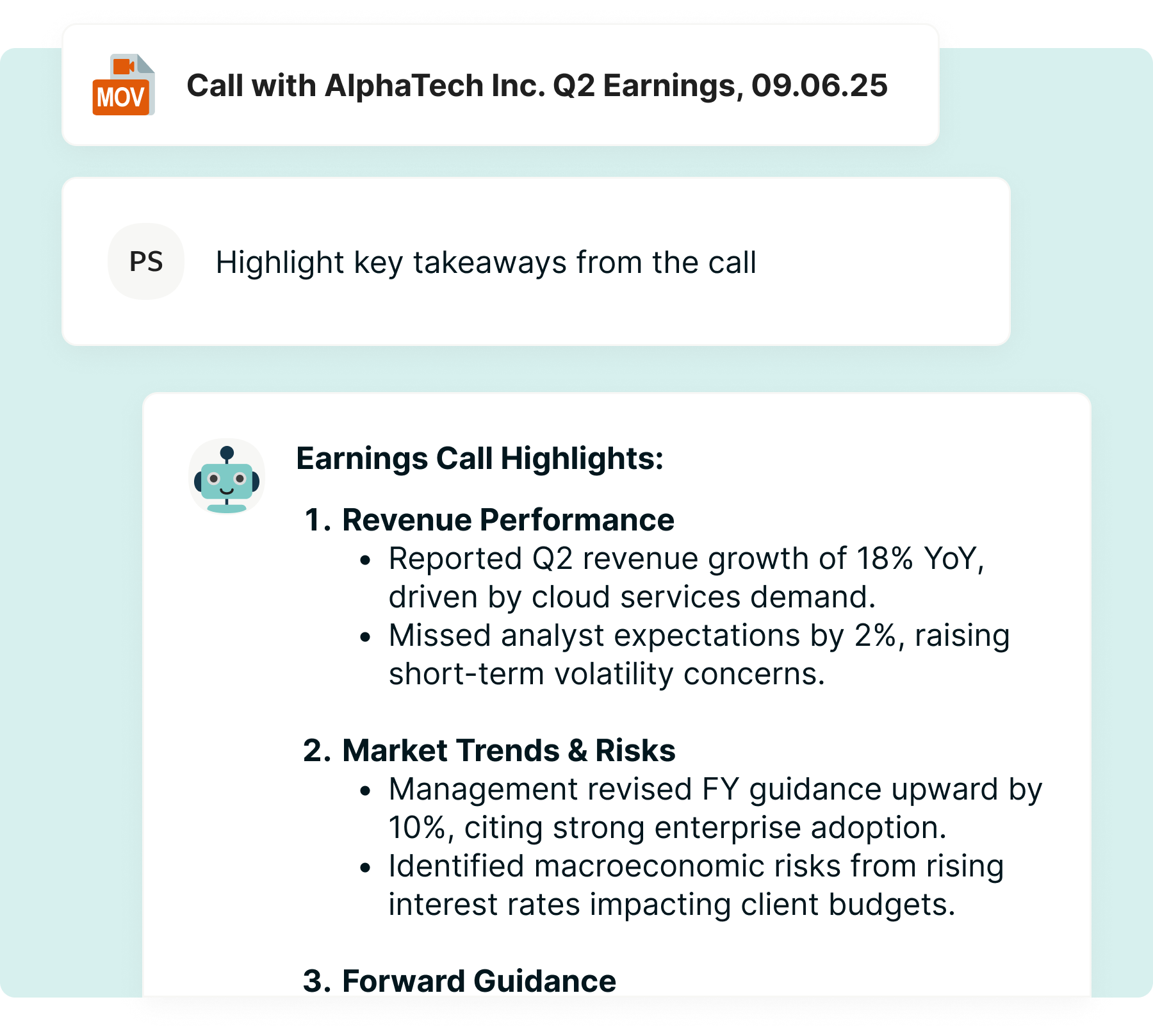 Earnings Call HF