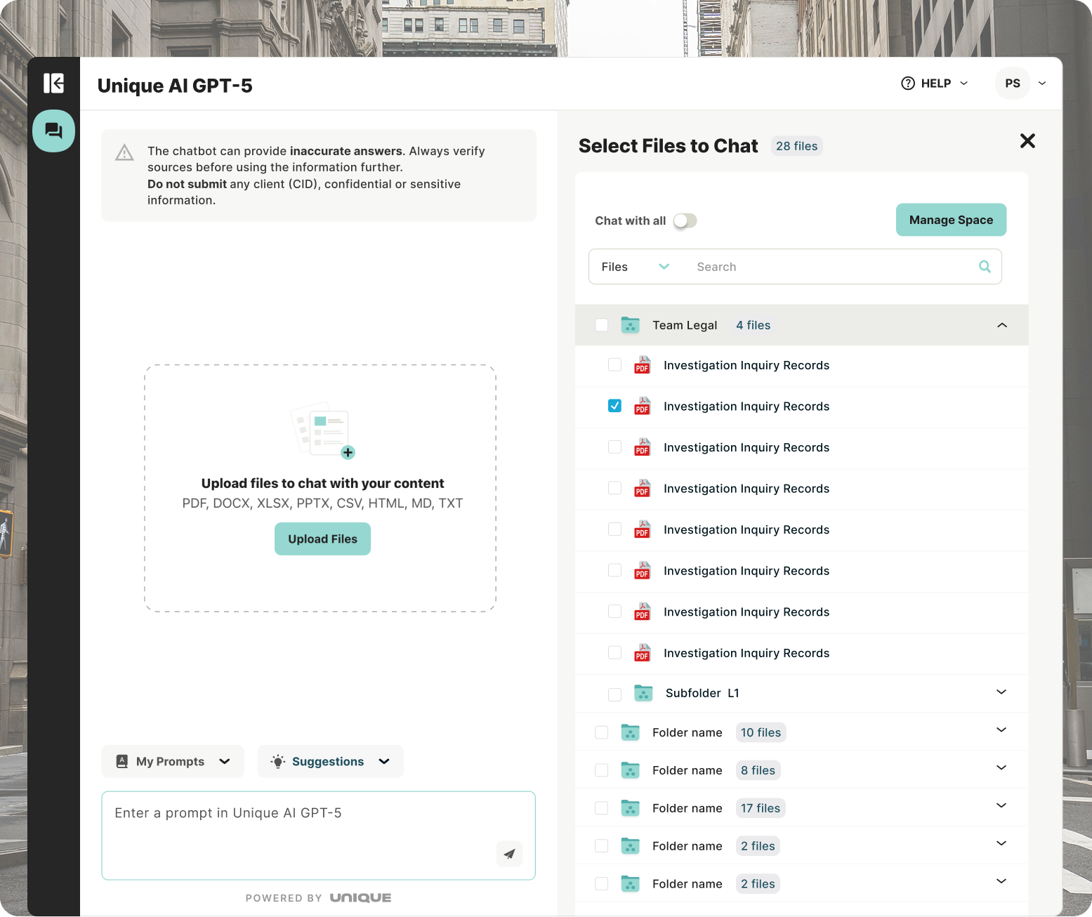 Select Files to Chat (6)